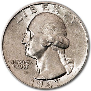 1947-D Washington Quarter AU 1947-D Washington Quarter AU